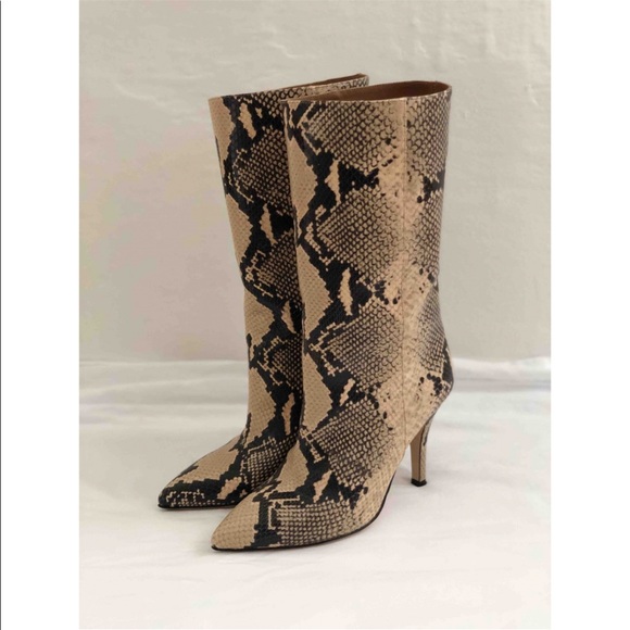 💫HOST PICK💫 PARIS TEXAS Leather Python Print Boots - Picture 7 of 10